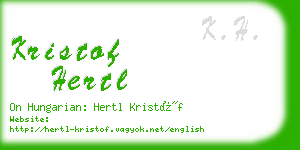 kristof hertl business card